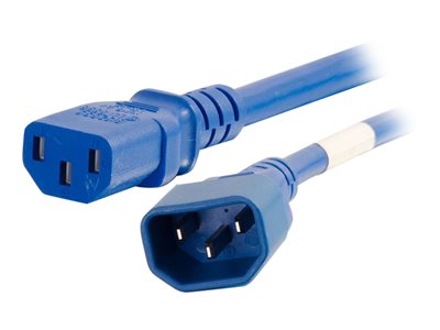 C2G 5ft 14AWG Power Cord (IEC320C14 to IEC320C13) - Blue - power cable - IEC 60320 C14 to IEC 60320 C13 - 1.52 m