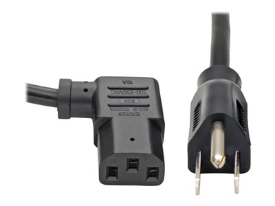 Tripp Lite 6ft Computer Power Cord Cable 5-15P to Right Angle C13 10A 18AWG 6' - power cable - 1.8 m
