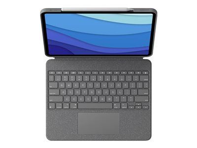 Logitech Combo Touch for iPad Pro 12.9-inch (5th and 6th gen) - keyboard and folio case - with trackpad - oxford gray