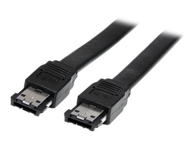 StarTech.com Shielded External eSATA Cable - eSATA cable - Serial ATA 150 - eSATA (M) to eSATA (M) - 3 ft - black - ESA…