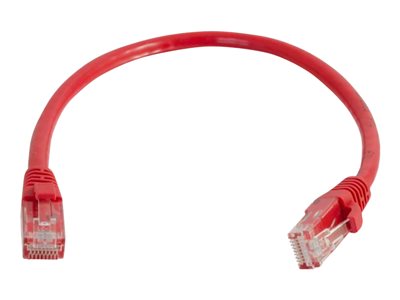 C2G Cat5e Snagless Unshielded (UTP) Network Patch Cable - patch cable - 0.3 m - red