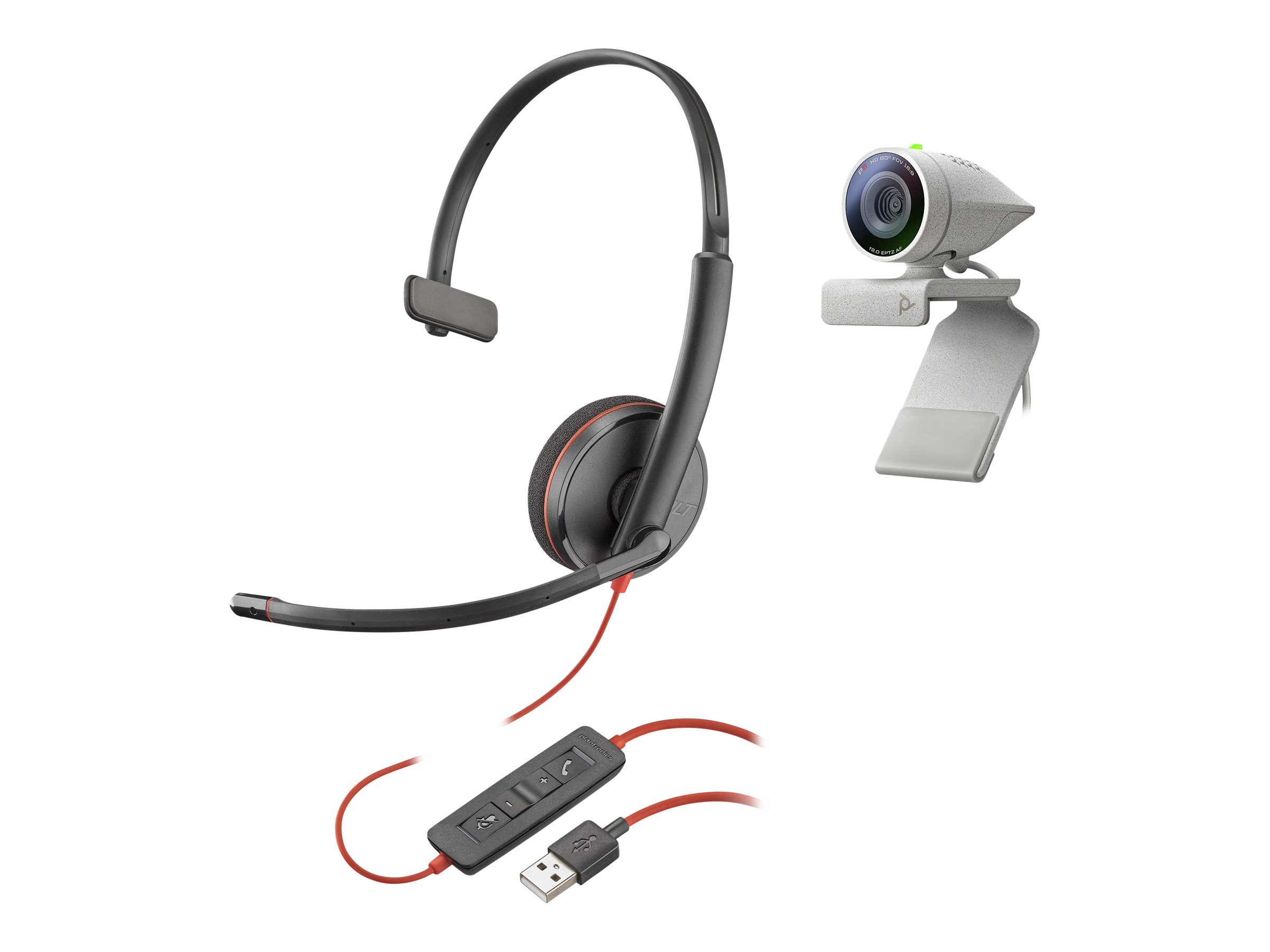 Poly Studio P5 - video conferencing kit - with Poly Blackwire 3210 Headset