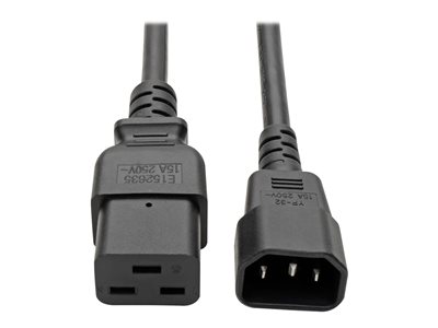 Tripp Lite 6ft Power Cord Cable C19 to C16 Heavy Duty 15A 14AWG 6' - power cable - 1.8 m