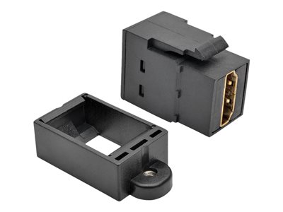 Tripp Lite HDMI Coupler Keystone Panel Mount F/F Black - HDMI with Ethernet cable