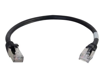 C2G Cat6a Snagless Shielded (STP) Network Patch Cable - patch cable - 2.13 m - black