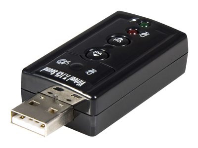 StarTech.com Virtual 7.1 USB Stereo Audio Adapter External Sound Card - Sound card - stereo - USB 2.0 - ICUSBAUDIO7 - s…