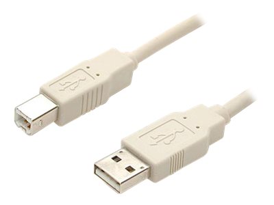 StarTech.com 10 ft Beige A to B USB 2.0 Cable - M/M - USB Printer Cable - Type A to B USB Cable - 10ft (USBFAB_10) - US…