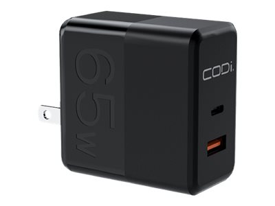 CODi power adapter - GaN Technology - USB, USB-C - 65 Watt
