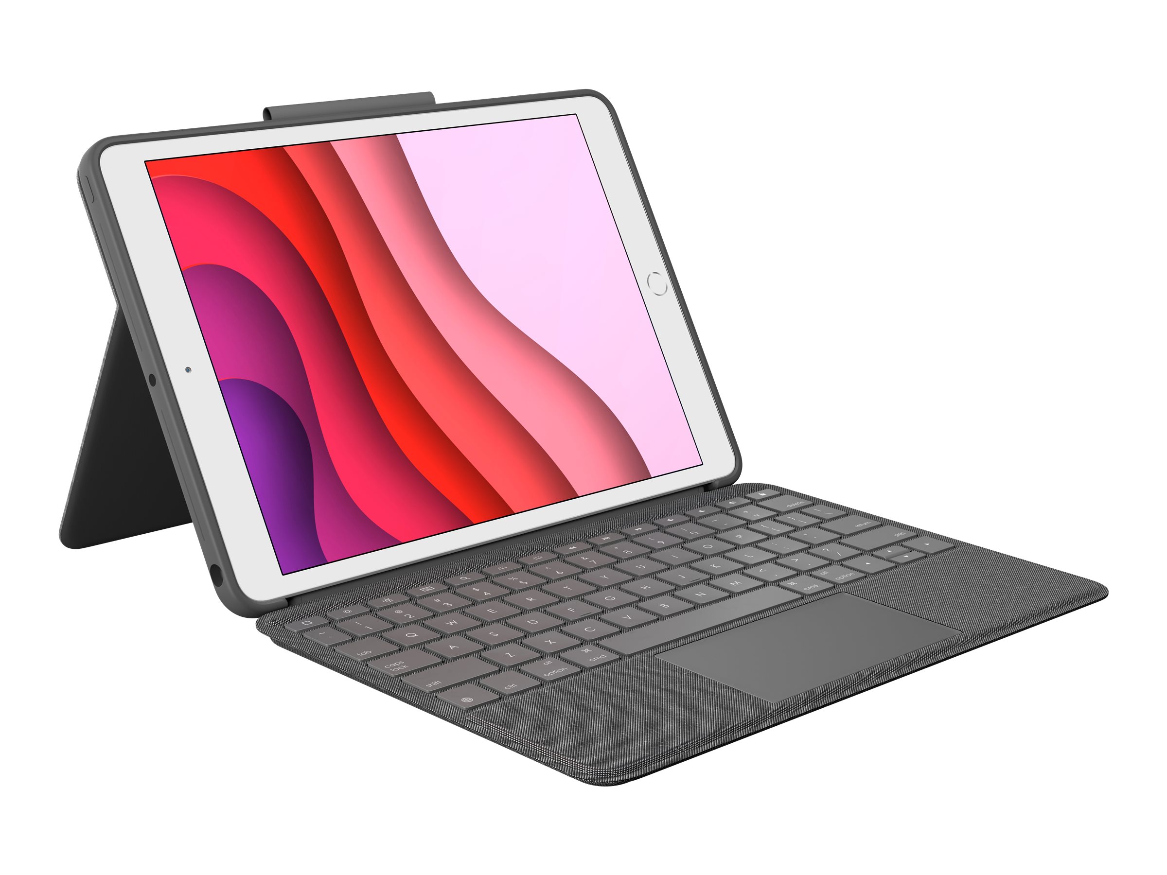 Logitech Combo Touch Keyboard Case for iPad (7th generation) - keyboard and folio case - with trackpad - graphite