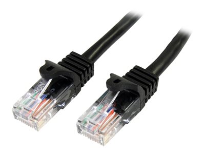 StarTech.com 100ft Black Cat5e Snagless RJ45 UTP Patch Cable - 100 ft Patch Cord - Ethernet Patch Cable - RJ45 Male to …
