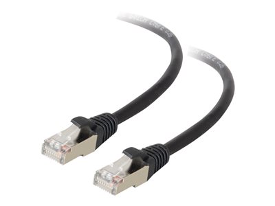 C2G 50ft Cat5e Snagless Shielded (STP) Ethernet Network Patch Cable - Black - patch cable - 15.2 m - black
