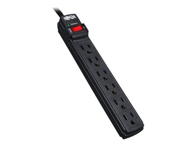 6OUT SURGE PROTECTOR BLACK6FT CORD 360 JOULES LED 5-15R 5-15