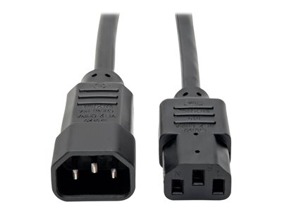 Tripp Lite 3ft Computer Power Cord Extension Cable C14 to C13 13A 16AWG 3' - power extension cable - 91.4 cm