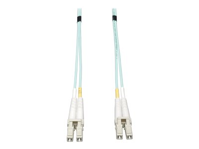Tripp Lite 10Gb Duplex Multimode 50/125 OM3 LSZH Fiber Cable LC/LC 20 Inches - patch cable - 0.5 m - aqua