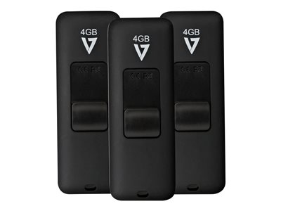 V7 VF24GAR-3PK-3N - USB flash drive - 4 GB