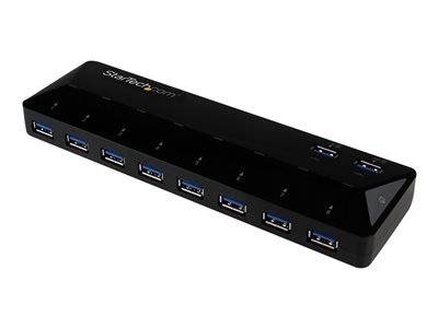 StarTech.com 10 Port USB 3.0 Hub with Charge & Sync Ports - 8 x USB-A, 2 x USB-A Fast Charge Ports - Multi Port Powered…
