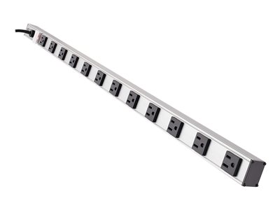 Tripp Lite Power Strip 120V 5-15R 12 Outlet 15' Cord Vertical Metal 0URM - power distribution strip