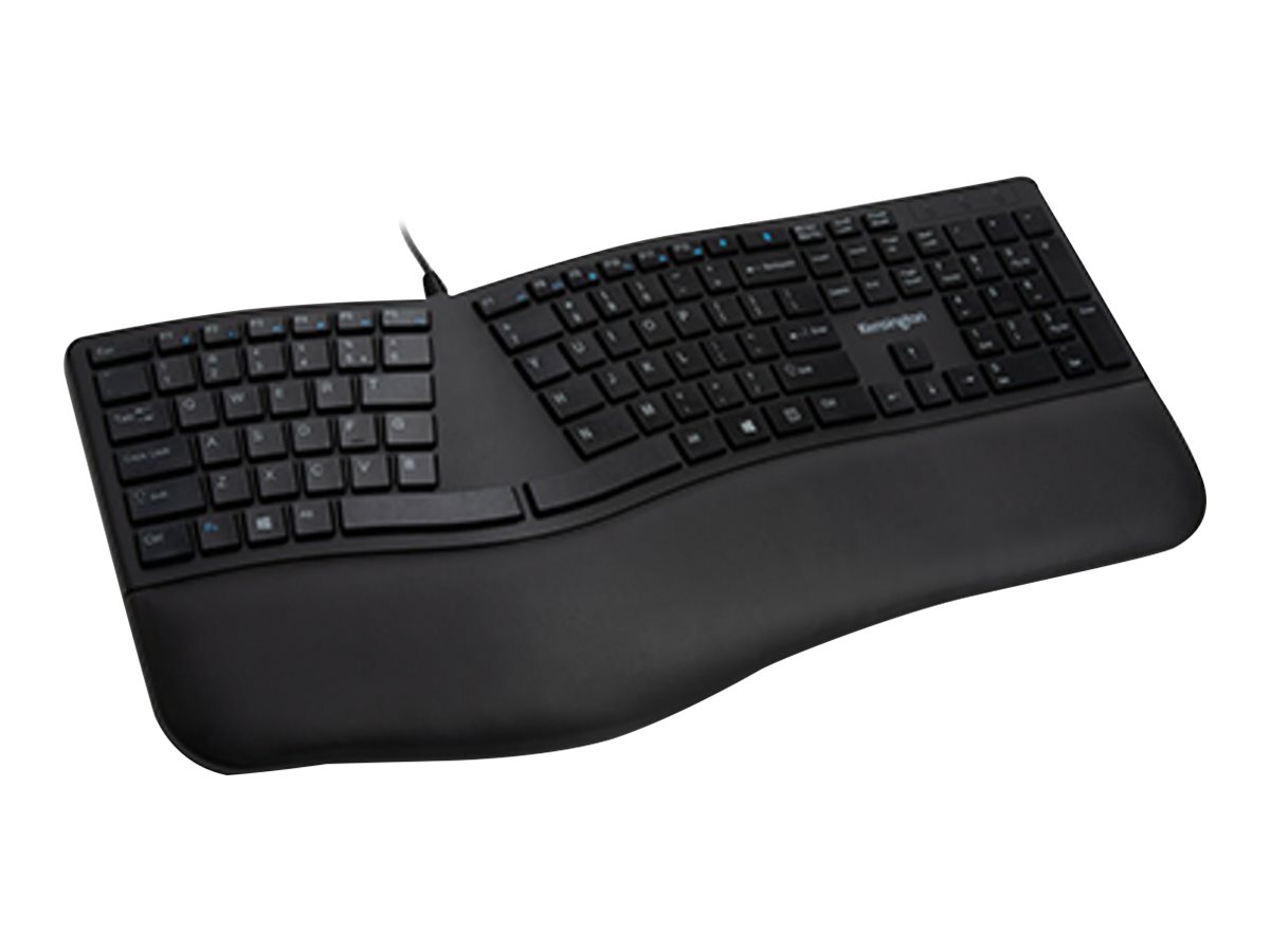Kensington Pro Fit Ergo Wired Keyboard - keyboard - US - black