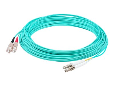 AddOn 1m LC to SC OM4 Aqua Patch Cable - patch cable - TAA Compliant - 1 m - aqua
