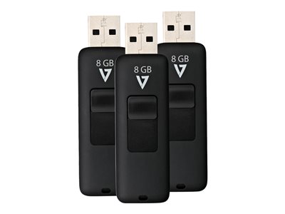 V7 VF28GAR-3PK-3N - USB flash drive - 8 GB