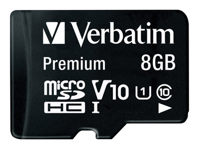 Verbatim - flash memory card - 8 GB - microSDHC