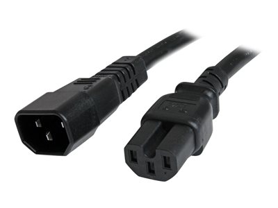 StarTech.com 3 ft 14 AWG Computer Power Cord - IEC C14 to IEC C15 - 3 foot C14 to C15 Power Cord Cable - 14AWG 250V at …