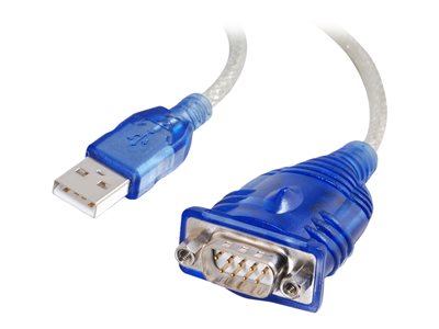 C2G 1.5ft USB to DB9 Serial Cable - RS232 Adapter Cable - serial adapter - USB - RS-232