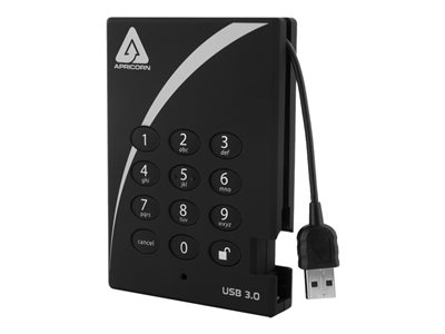 Apricorn Aegis Padlock 3.0 A25-3PL256-1000 - hard drive - 1 TB - USB 3.0 -