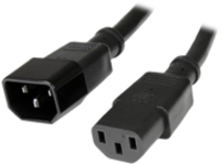 StarTech.com 1ft (0.3m) Power Extension Cord, C14 to C13, 10A 125V, 18AWG, Black Computer Power Cord Extension,...