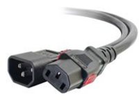 C2G 2ft Locking C14 to C13 10A 250V Power Cord Black - power cable - 61 cm
