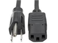 Tripp Lite 10ft Computer Power Cord Cable 5-15P to C13 10A 18AWG 10&#x27; - power cable - IEC 60320 C13 to NEMA 5-15 - 3 m
