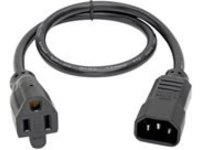 Tripp Lite Standard Computer Power Cord 10A 18AWG C14 to 5-15R - power cable - 61 cm