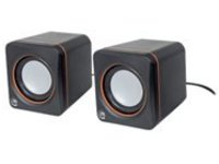 Manhattan 2600 Series Speaker System, Small Size, Big Sound, Two Speakers, Stereo, USB power, Output: 2x 3W, 3.5mm plug&#x2026;