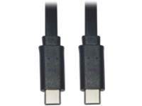 Tripp Lite USB C to USB C Cable Flat USB 2.0 M/M Thunderbolt 3 Black 3ft - USB-C cable - 90 cm