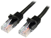 StarTech.com 100ft Black Cat5e Snagless RJ45 UTP Patch Cable - 100 ft Patch Cord - Ethernet Patch Cable - RJ45 Male to &#x2026;