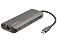 StarTech.com USB C Multiport Adapter, USB Type-C Travel Dock to 4K HDMI, 3x USB Hub, SD, GbE, 60W PD 3.0 Pass-Through, &#x2026;