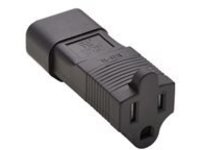 Tripp Lite NEMA 5-15R to C14 Power Cord Adapter - 15A, 125V, Black - power connector adapter - NEMA 5-15R to IEC...