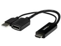 StarTech.com 4K 30Hz HDMI to DisplayPort Video Adapter w/ USB Power - 6 in - HDMI 1.4 (Male) to DP 1.2 (Female) Active &#x2026;